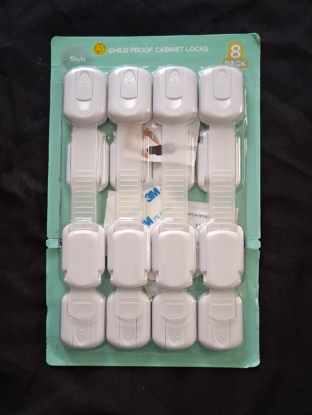 Child Proof Cabinet Locks - White 8-Pack